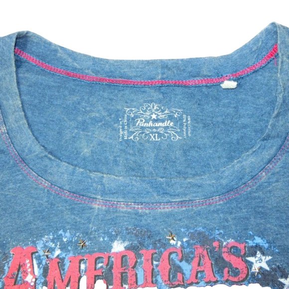Panhandle Slim Women's Size XL Shirt America's Country Western Patriotic Eagle - Picture 5 of 7